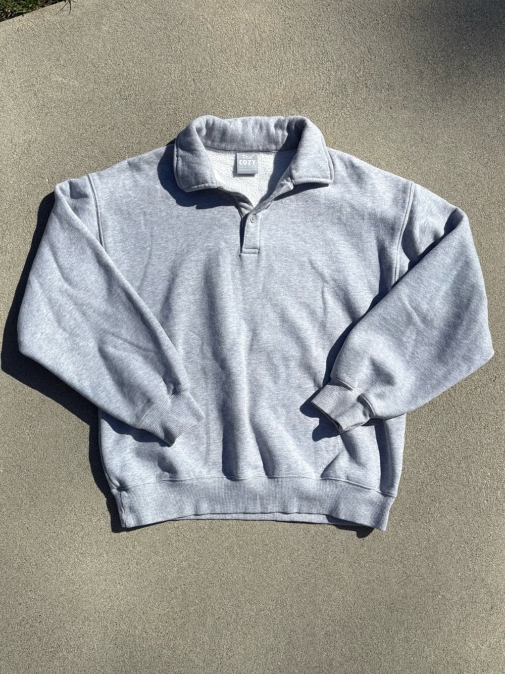 TNA Light Gray Quarter-Zip Pullover Sweatshirt